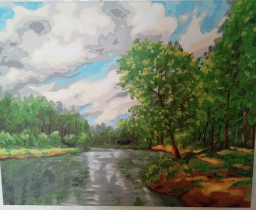 Фотографии готовых работ картин по номерам и алмазной мозаики