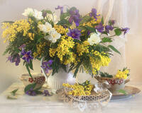 Без бренда «Натюрморт из мимоз и колокольчиков» в Брянске 