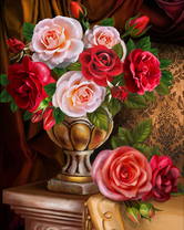 Без бренда «Букет роз в изящной вазе (20шт)» в Брянске 