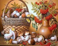 Без бренда «Коробка 20 шт: Корзина с грибами и рябиной» в Брянске 