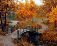 Без бренда «Коробка 20 шт: Осенний парк с мостом» в Брянске 