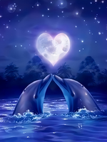 Без бренда «Дельфины под луной вида сердца (20шт)» в Брянске 