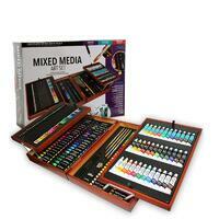 Без бренда «Оптовая коробка 5 шт.: Художественный набор (174 предмета) в деревянном чемоданчике» в Брянске 