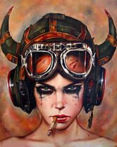 Без бренда «Девушка в шлеме с сигаретой» в Брянске в интернет-магазине  Без бренда «Девушка в шлеме с сигаретой» в Брянске