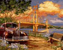 Без бренда «Американский автомобиль на фоне моста через залив» в Брянске 