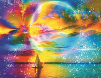 Парусник на фоне красивого заката