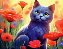 Без бренда «Серый котик и маки» в Брянске 