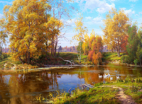 Без бренда «Осенний лес и берег реки» в Брянске 