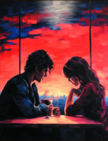 Без бренда «Влюблённая пара в кафе на закате солнца» в Брянске 