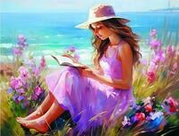 Без бренда «Девочка читает на берегу» в Брянске  в интернет-магазине  Без бренда «Девочка читает на берегу» в Брянске